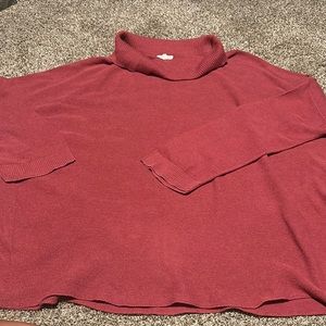 Eileen Fisher organic cotton lightweight oversized cowl neck sweater (XL)